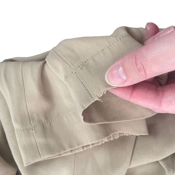 Babaton Small Dexter Pant Tan Tuxedo Pull On Crepe Ankle Cropped - Picture 5 of 10